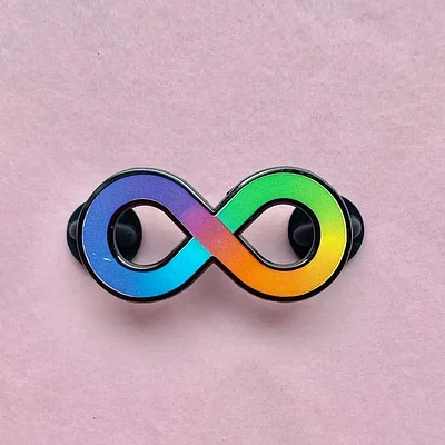 Neurodivergente Rainbow Infinity Chapa