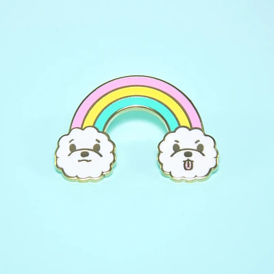 Rainbow Bichon Pin