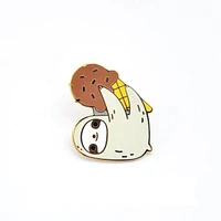 Icecream Milk Chocolate Sloth Pin