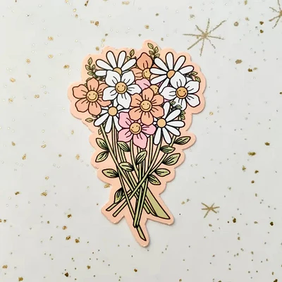 Groovy Flowre Boquet Sticker