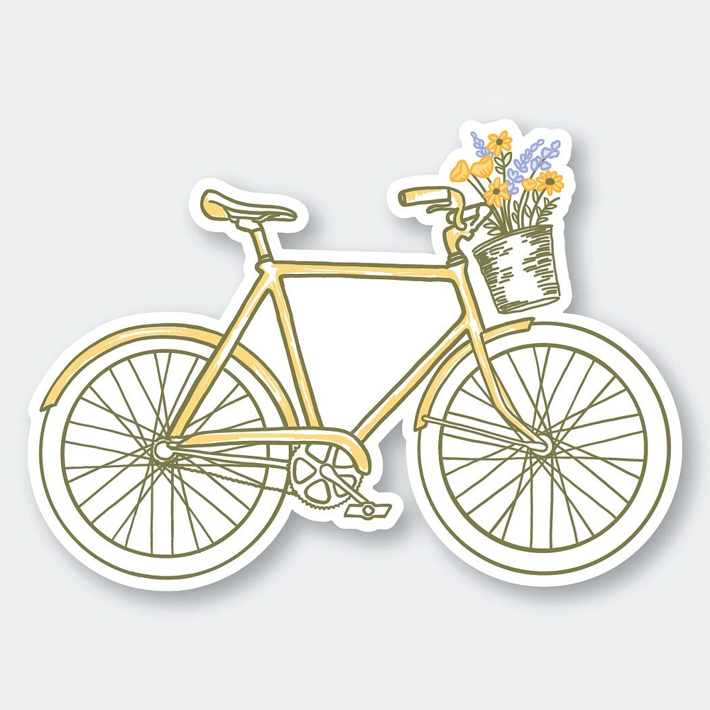 Adhesivo para bicicleta con flores, 3,64 x 2,63 pulgadas.