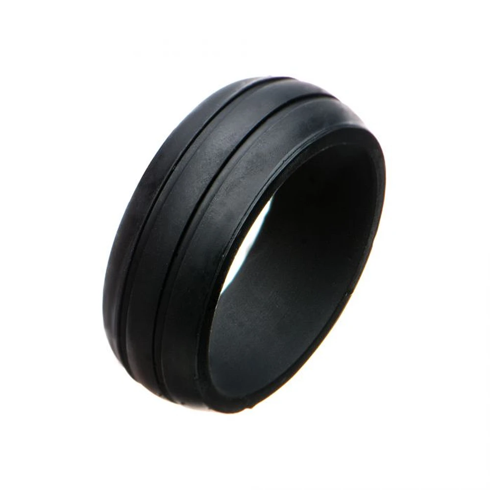 Black Silicone Ring Size 10