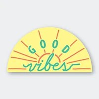 Good Vibes Only Sticker 3.4" X 1.8"