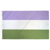 Bandera del Orgullo Queer de Género 3 pies x 5 pies