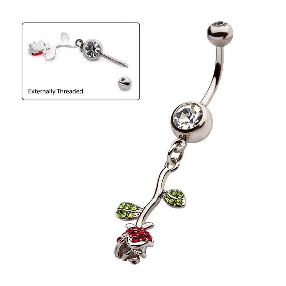 Rose Hanging Dangle Navel