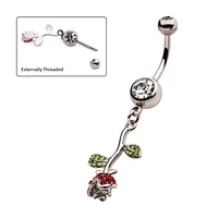 Rose Hanging Dangle Navel