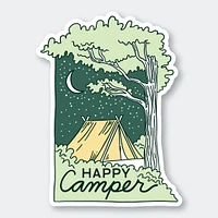 Happy Camper Sticker 2.59" X 3.46"