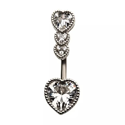 Heart W/ 3 Heart Top Navel