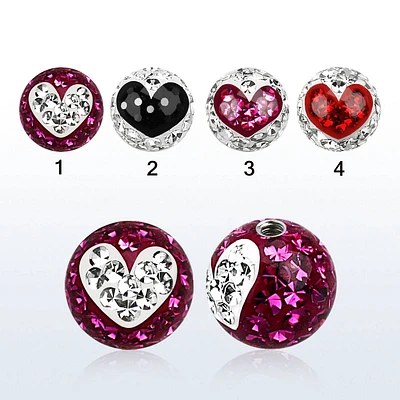 14g Heart Tiffany Bead