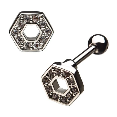 Cartílago con joyas hexagonales