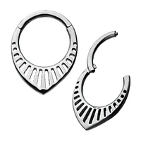 16g Line Cut Out Hinged Hoop