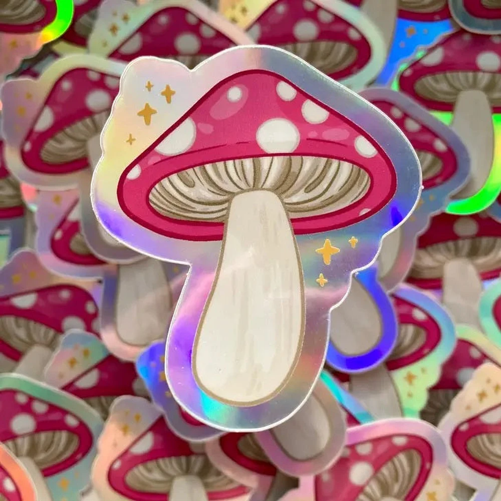 Holo Mushroom Sticker