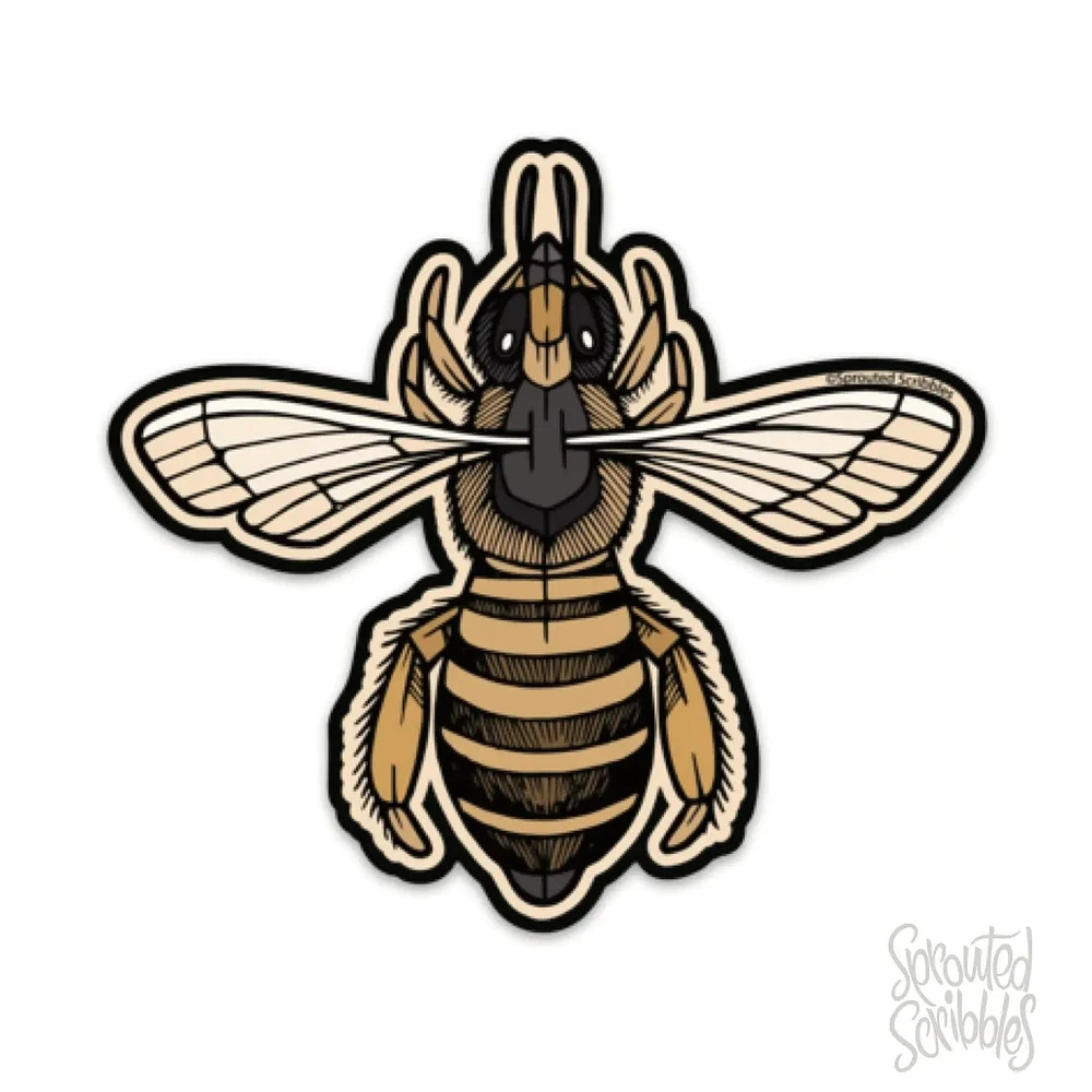 Honeybee Small 3.5" Sticker