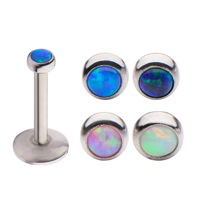 INTERNALLY THREADED BEZEL SET OPAL