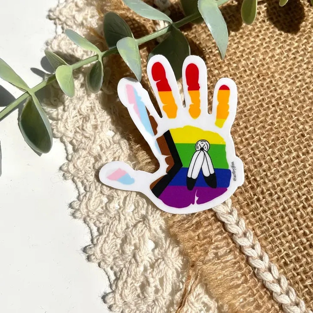 Pride Indigenous Hand Sticker