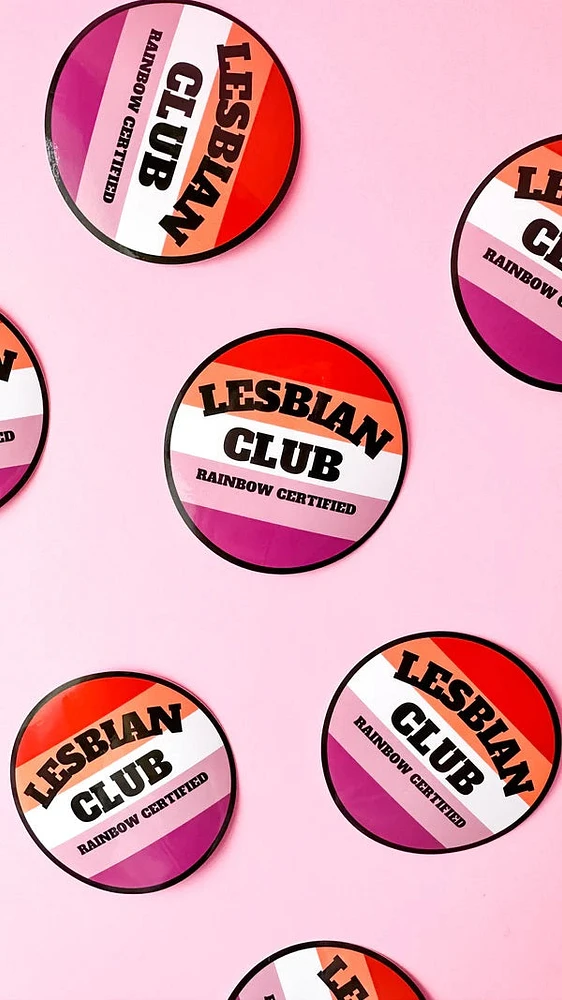 Club de lesbianas Pegatina