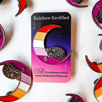 Lesbian Moon LGBTQIA+ Pin