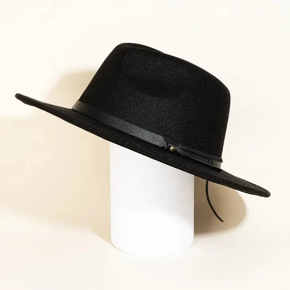 SOMBRERO FEDORA DE MODA CON CORREA FINA