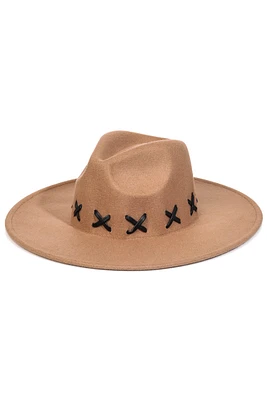 X WEAVE PATTERN FEDORA