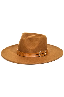 DOUBLE BELT STRAP FEDORA