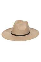 FEDORA DE ALA PLANA CON TIRANTES FINO