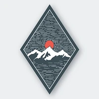 Mountainscape Sticker 2.97" X 4.5"