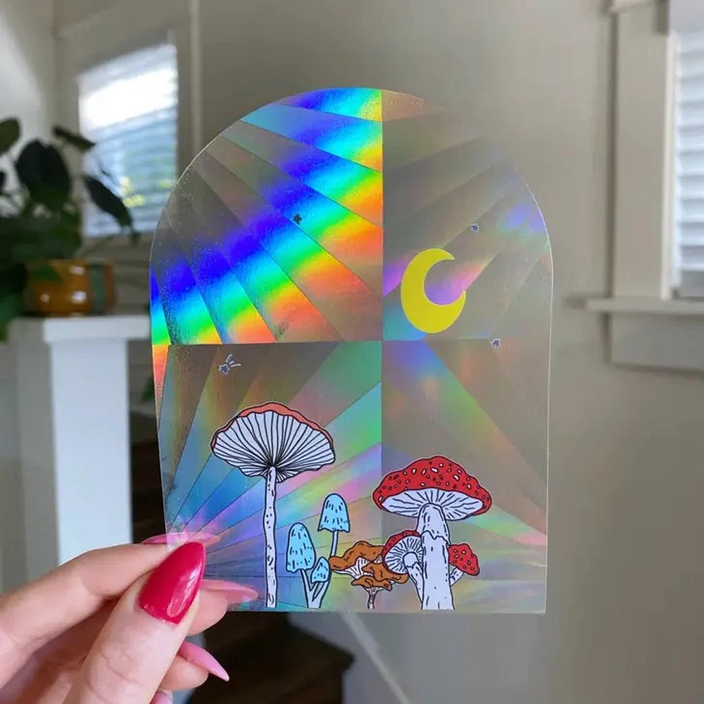 Mushroom Suncatcher Window Decal