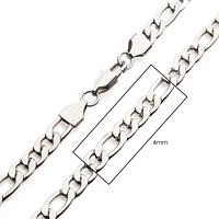 Steel Figaro Chain 4mm 26"