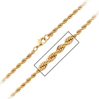 GOLD FRENCH ROPE CHAIN 30"