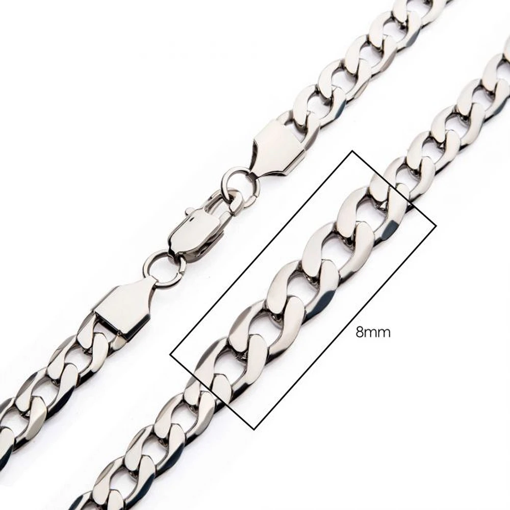 Stainless Steel 8mm 20" Bevel Curb Chain