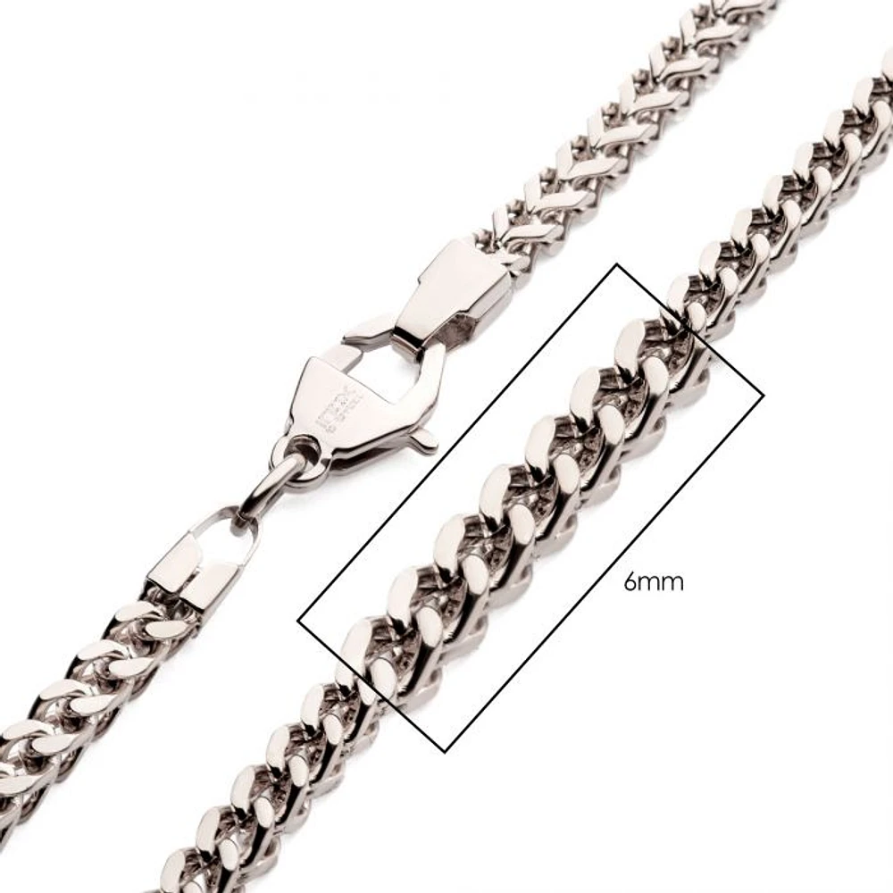 Steel Franco Chain Necklace 22"