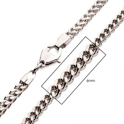 Steel Franco Chain Necklace 22"