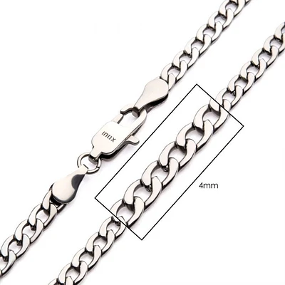 STEEL CLASSIC CURB CHAIN 4MM 24"