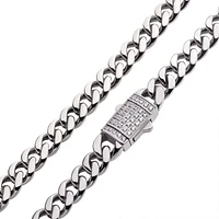 Steel Miami Cuban Chain Necklace 24"