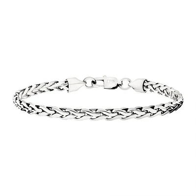 5mm High Polished Finish Stainless Steel Spiga Chain Bracelet