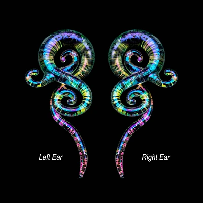 SHIMMER OPAL OUTSIDE SPIRAL GLASS TAPER