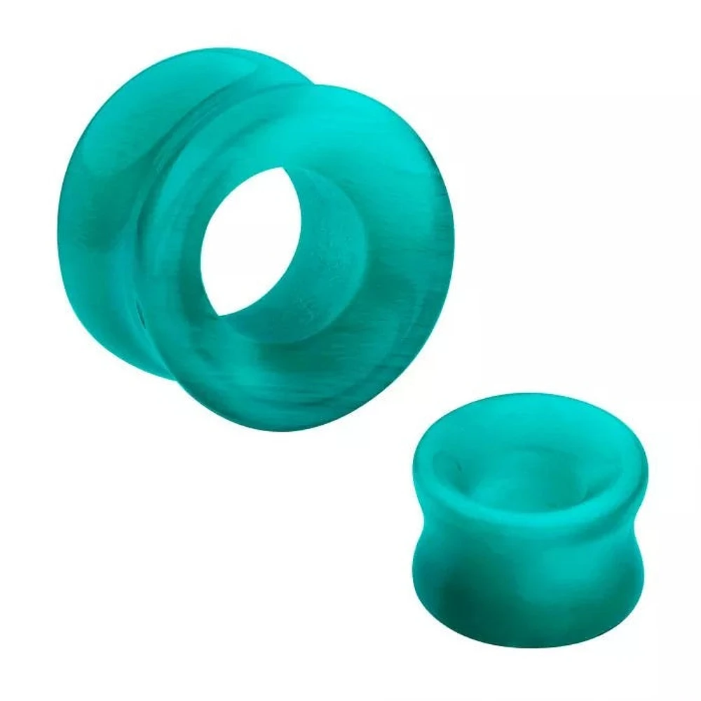 Teal Cat's Eye Double Flare 8g - 2g