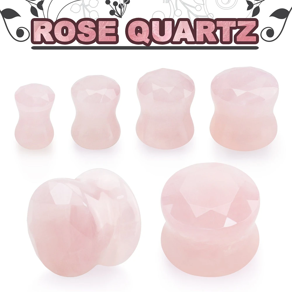 Quartz Rose Facetté 0g - 7/8"