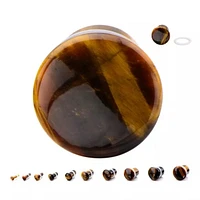 Tiger's Eye Single Flare 0g - 7/8"