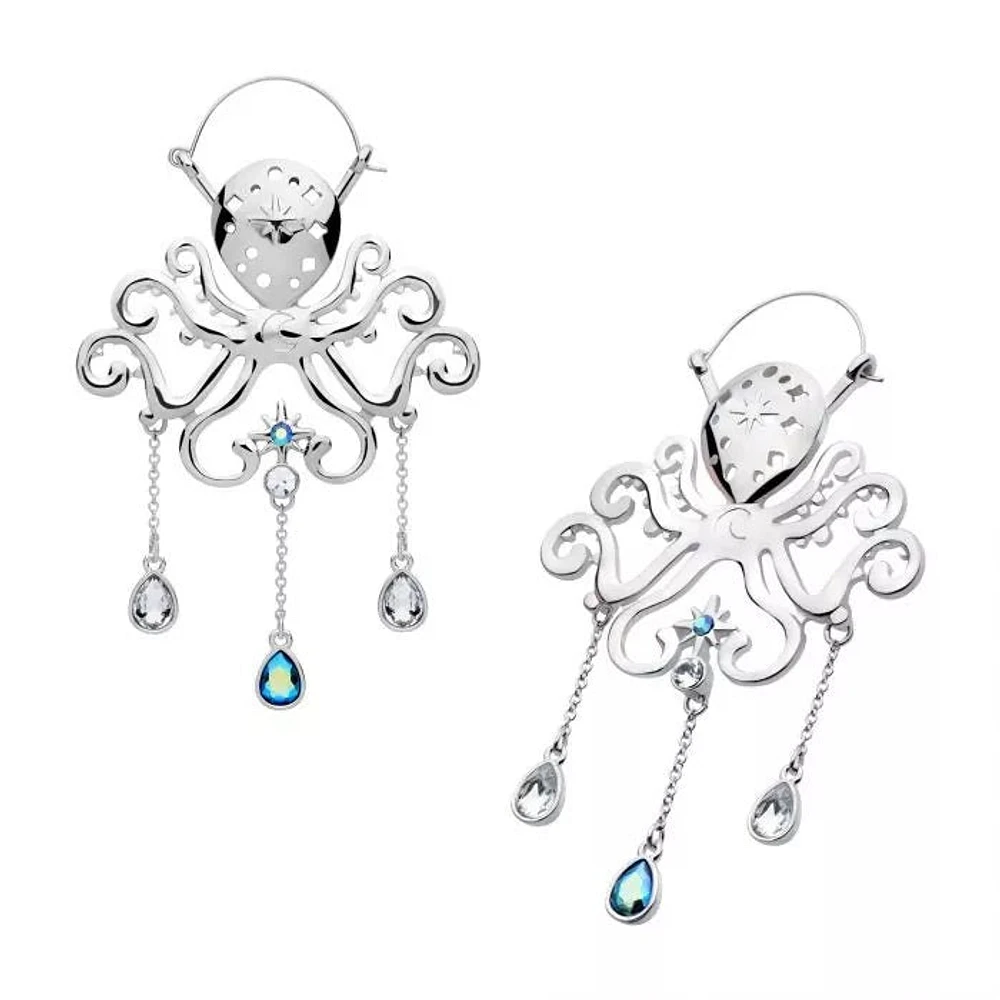 Octopus with Triple Dangle Teardrop Pear Shape CZ Plug Hangers