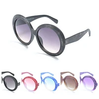 ROUND WOOD DESIGN SUNGLASSES