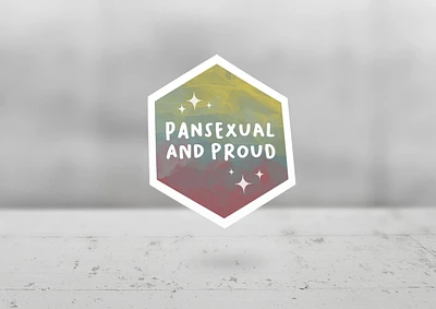 PANSEXUAL AND PROUD STICKER