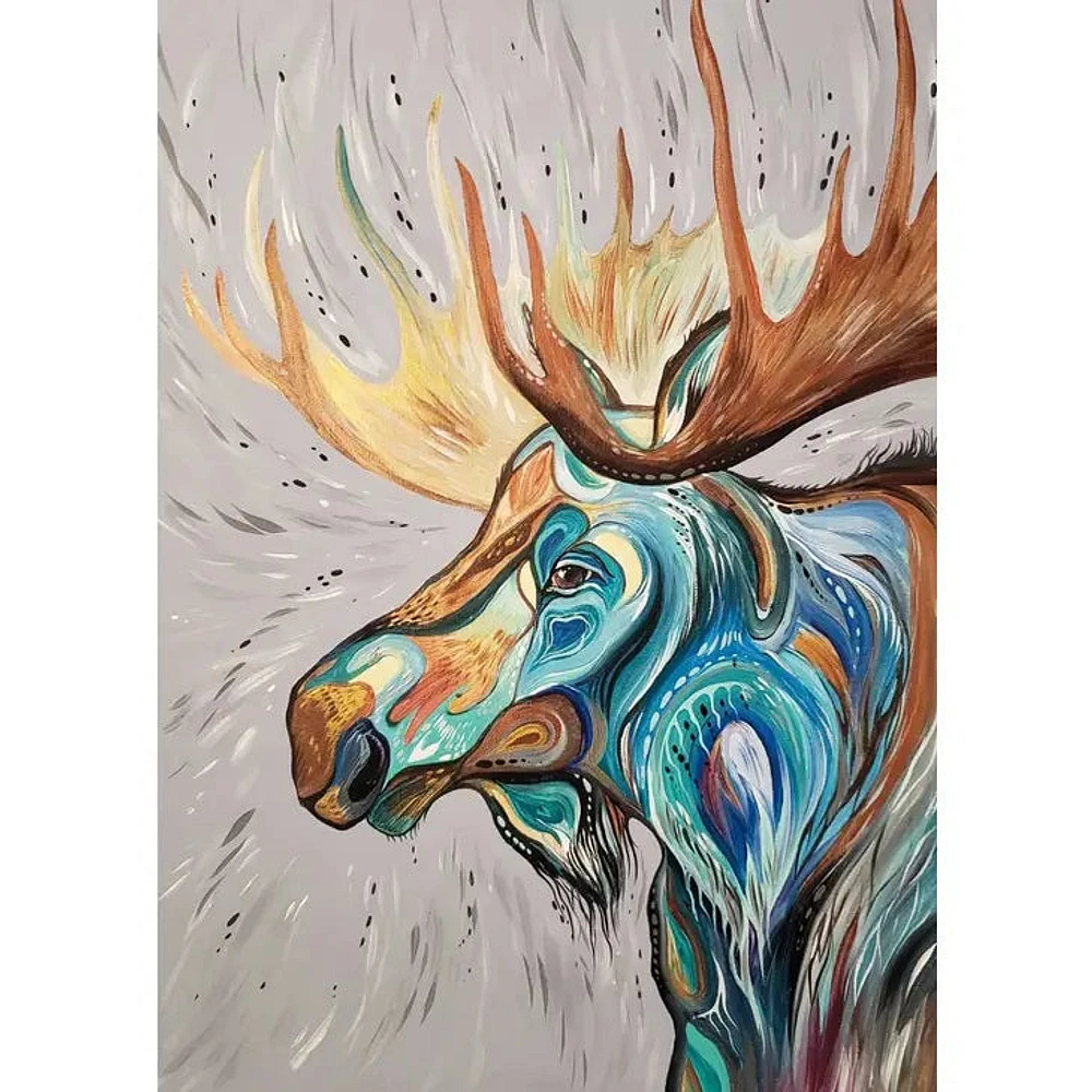 Cree Style Moose Art Print