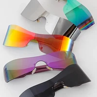 WAVY POLARIZED CURVD SHIELD SUNGLASSES