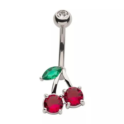 Nombril Cerise CZ Rouge