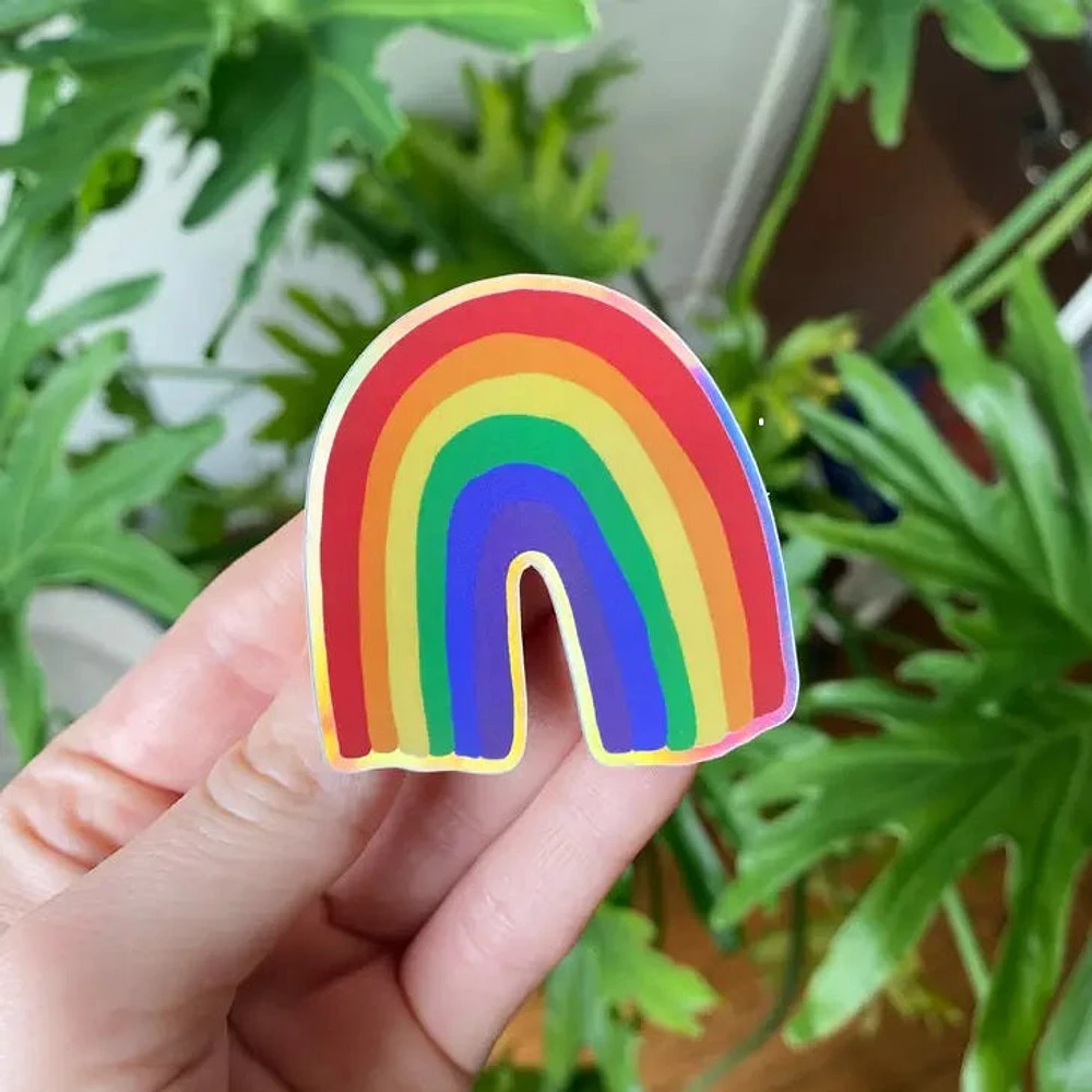 Pegatina holográfica del arco iris