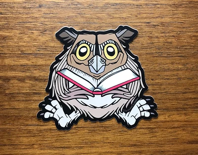 Reading Owl Sticker