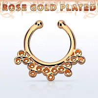 5 Trinity Rose Gold Fake Septum