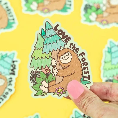 Love The Forest Bigfoot Car Decal