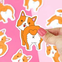 Corgi Heart Butt Sticker